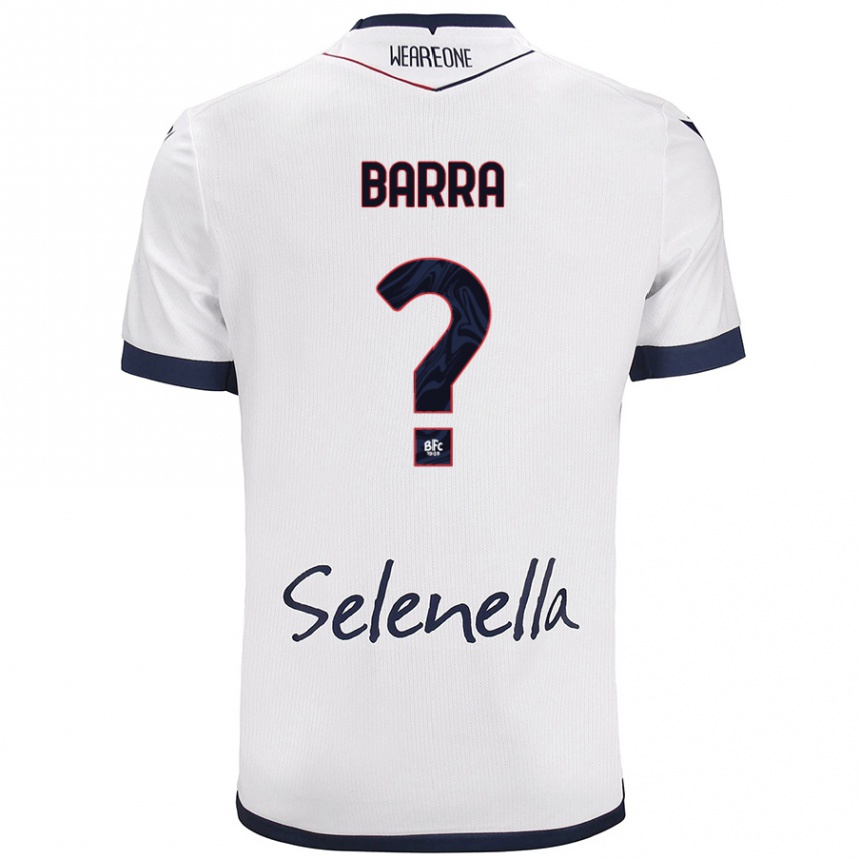 Men Football Edoardo Barra #0 White Royal Blue Away Jersey 2024/25 T-Shirt Uk