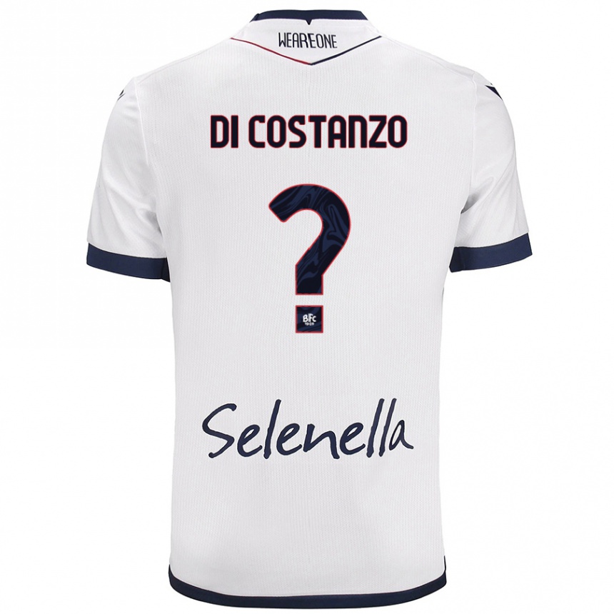 Men Football Raffaele Maria Di Costanzo #0 White Royal Blue Away Jersey 2024/25 T-Shirt Uk