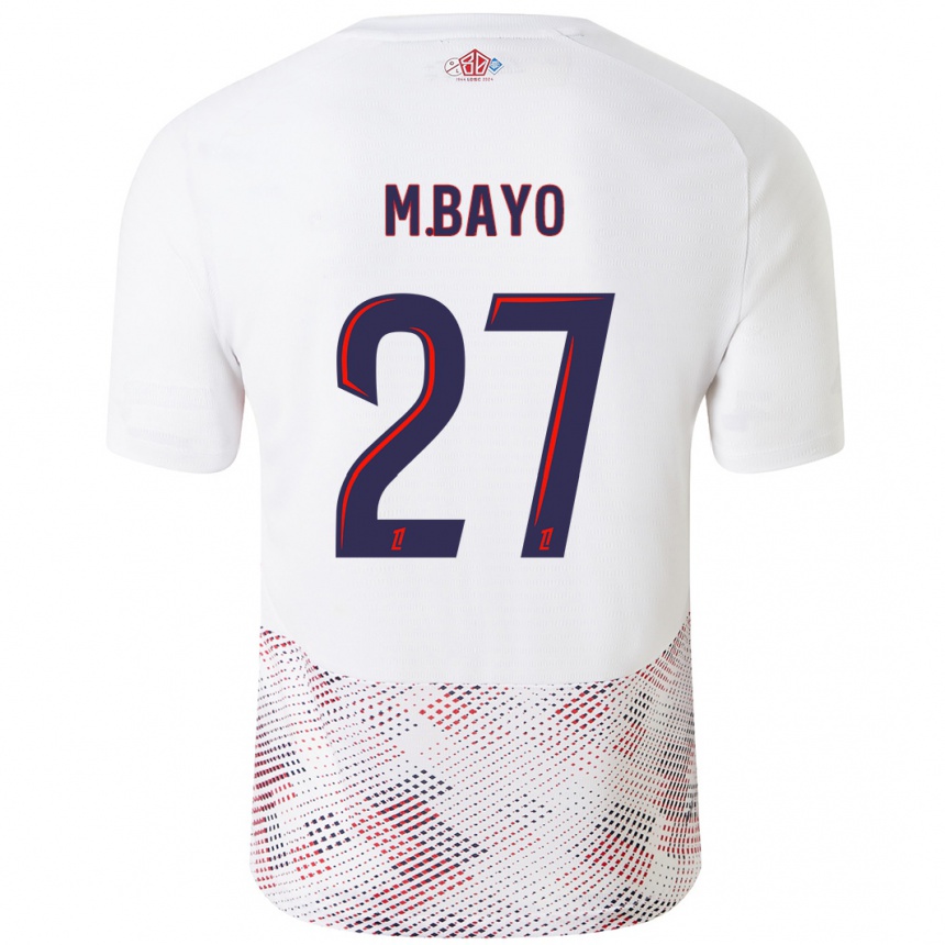 Men Football Mohamed Bayo #27 White Royal Blue Away Jersey 2024/25 T-Shirt Uk