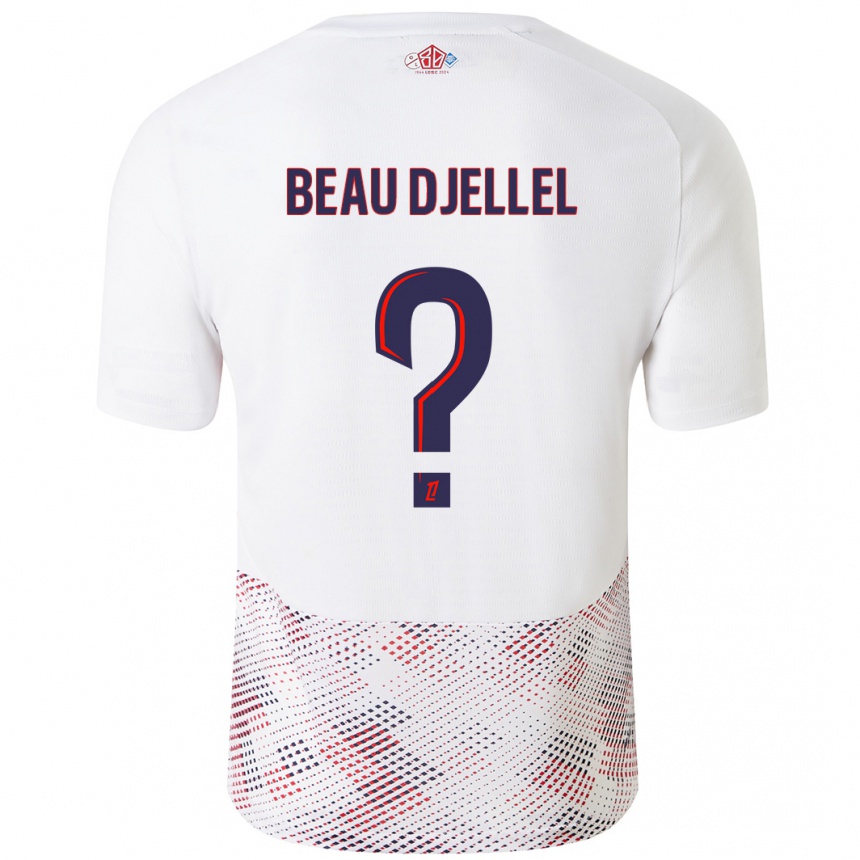 Men Football Yanis Beau Djellel #0 White Royal Blue Away Jersey 2024/25 T-Shirt Uk