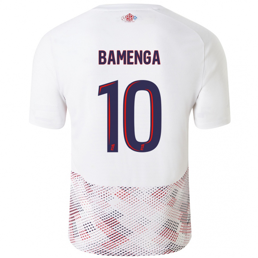 Men Football Naomie Bamenga #10 White Royal Blue Away Jersey 2024/25 T-Shirt Uk