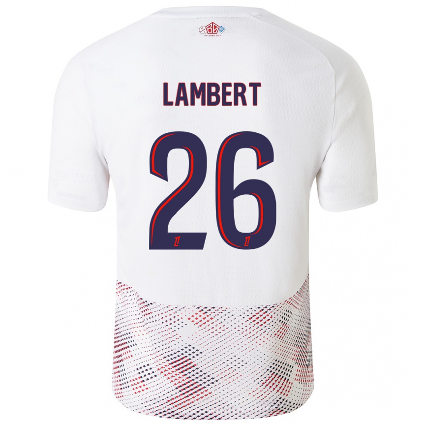 Men Football Anaïs Lambert #26 White Royal Blue Away Jersey 2024/25 T-Shirt Uk