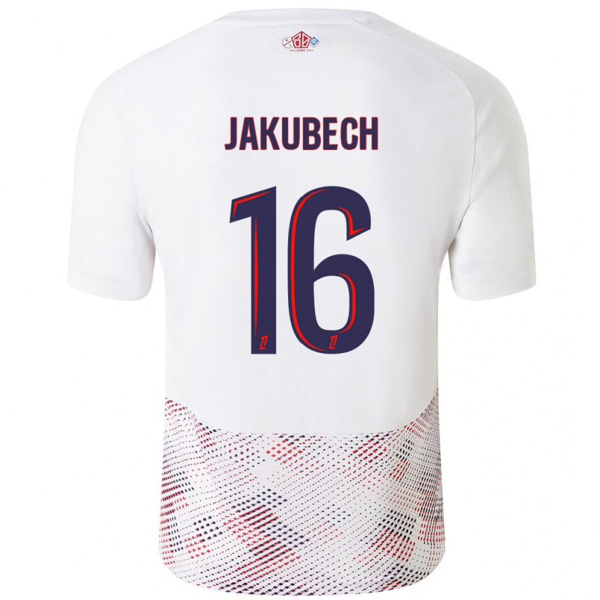 Men Football Adam Jakubech #16 White Royal Blue Away Jersey 2024/25 T-Shirt Uk