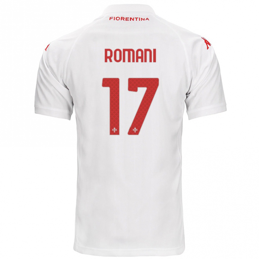 Men Football Lorenzo Romani #17 White Away Jersey 2024/25 T-Shirt Uk