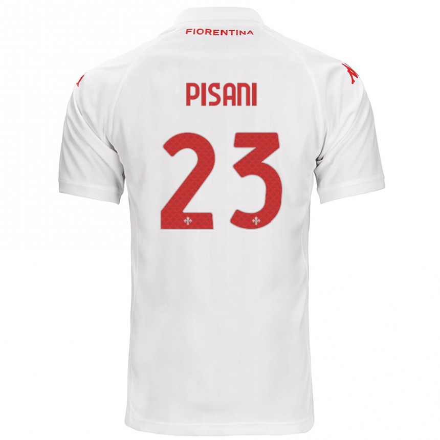 Men Football Diego Pisani #23 White Away Jersey 2024/25 T-Shirt Uk