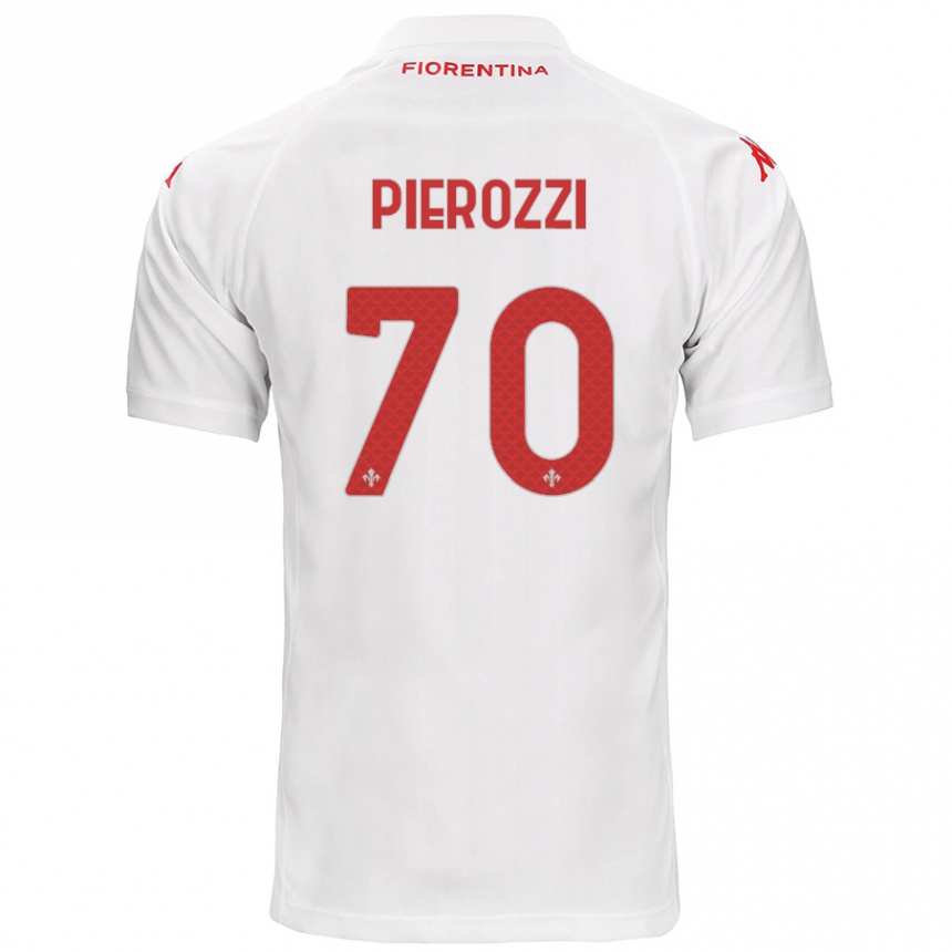 Men Football Niccolò Pierozzi #70 White Away Jersey 2024/25 T-Shirt Uk