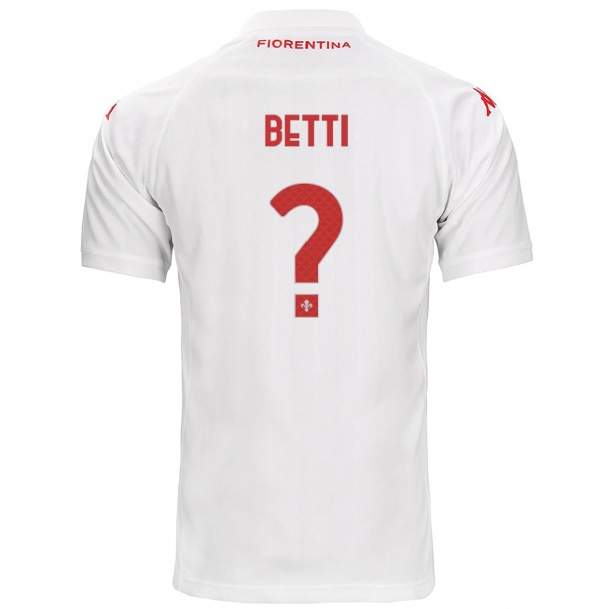 Men Football Tiziano Betti #0 White Away Jersey 2024/25 T-Shirt Uk