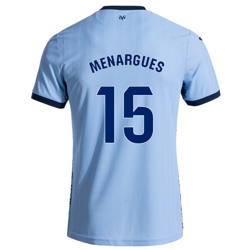 Men Football Joseda Menargues #15 Sky Blue Away Jersey 2024/25 T-Shirt Uk