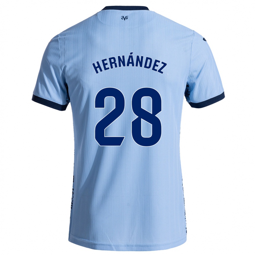 Men Football Gerard Hernández #28 Sky Blue Away Jersey 2024/25 T-Shirt Uk