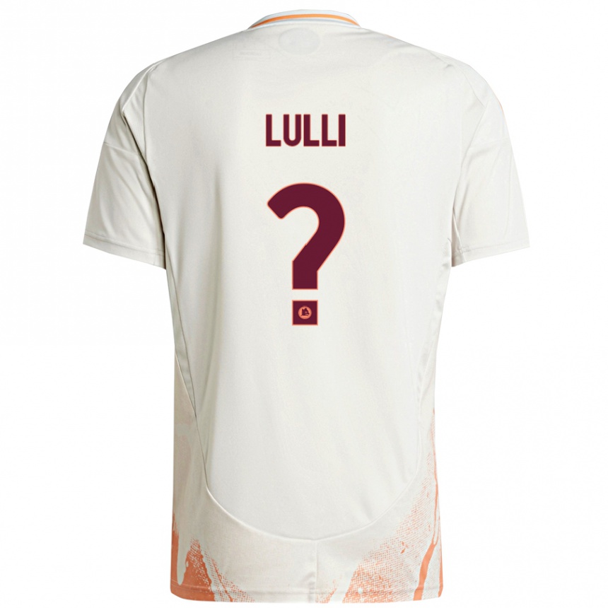 Men Football Emanuele Lulli #0 Cream White Orange Away Jersey 2024/25 T-Shirt Uk