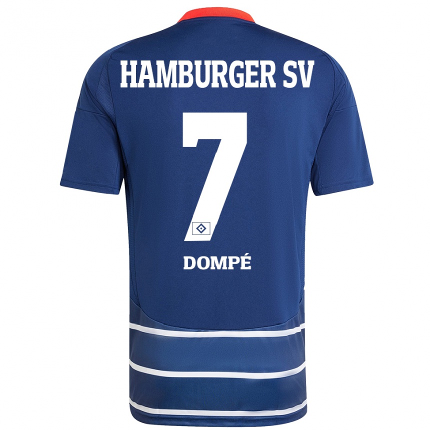 Men Football Jean-Luc Dompé #7 Dark Blue Away Jersey 2024/25 T-Shirt Uk