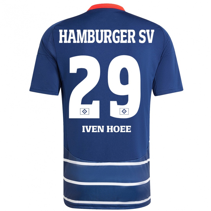 Men Football Lennart Iven Hoee #29 Dark Blue Away Jersey 2024/25 T-Shirt Uk