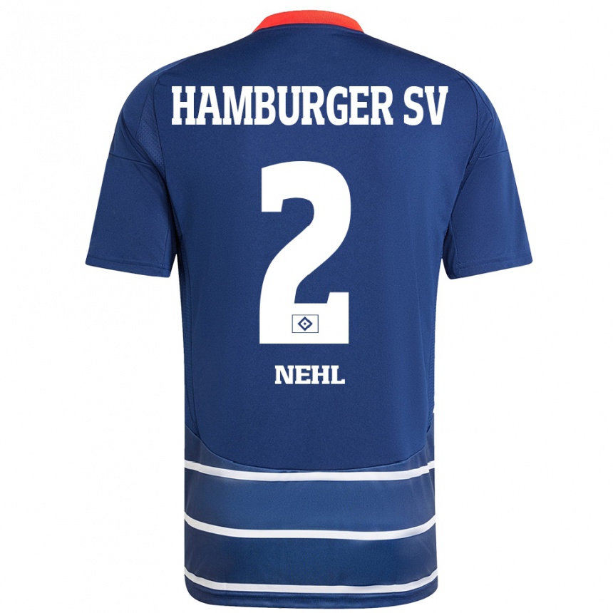 Men Football Julius Nehl #2 Dark Blue Away Jersey 2024/25 T-Shirt Uk