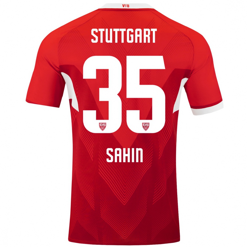 Men Football Mehmet Sahin #35 Red White Away Jersey 2024/25 T-Shirt Uk