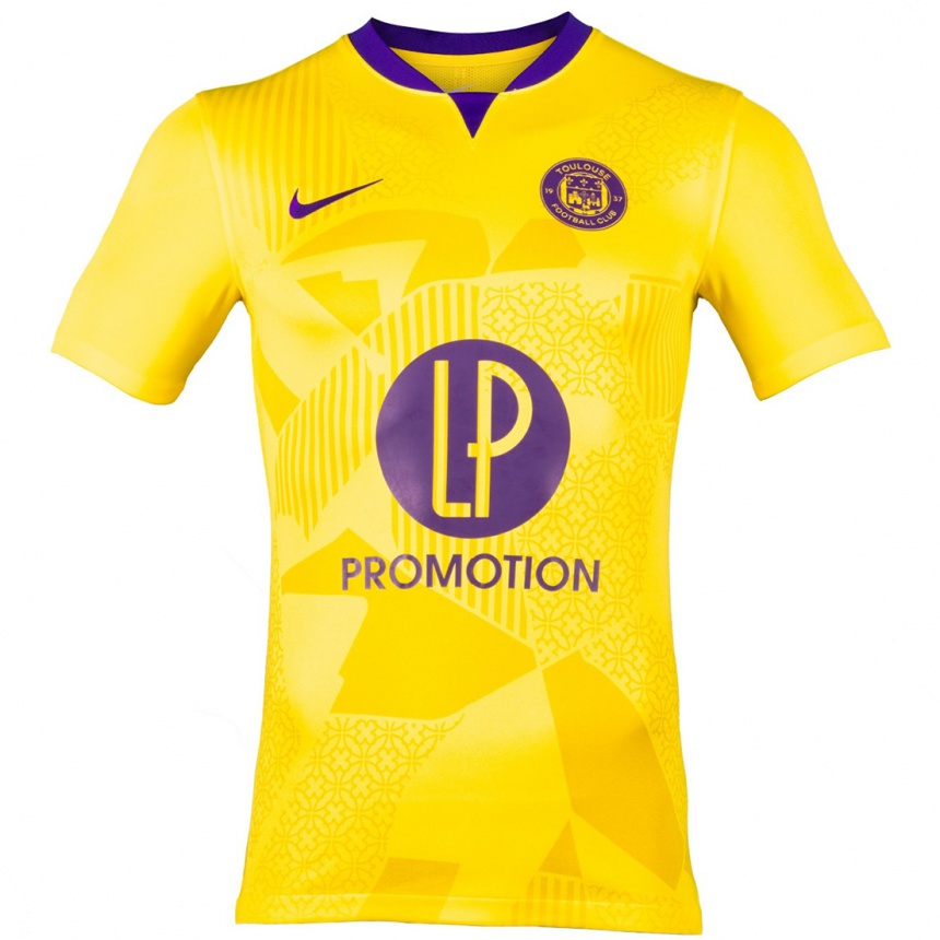 Men Football Marie Papaix #7 Yellow Purple Away Jersey 2024/25 T-Shirt Uk