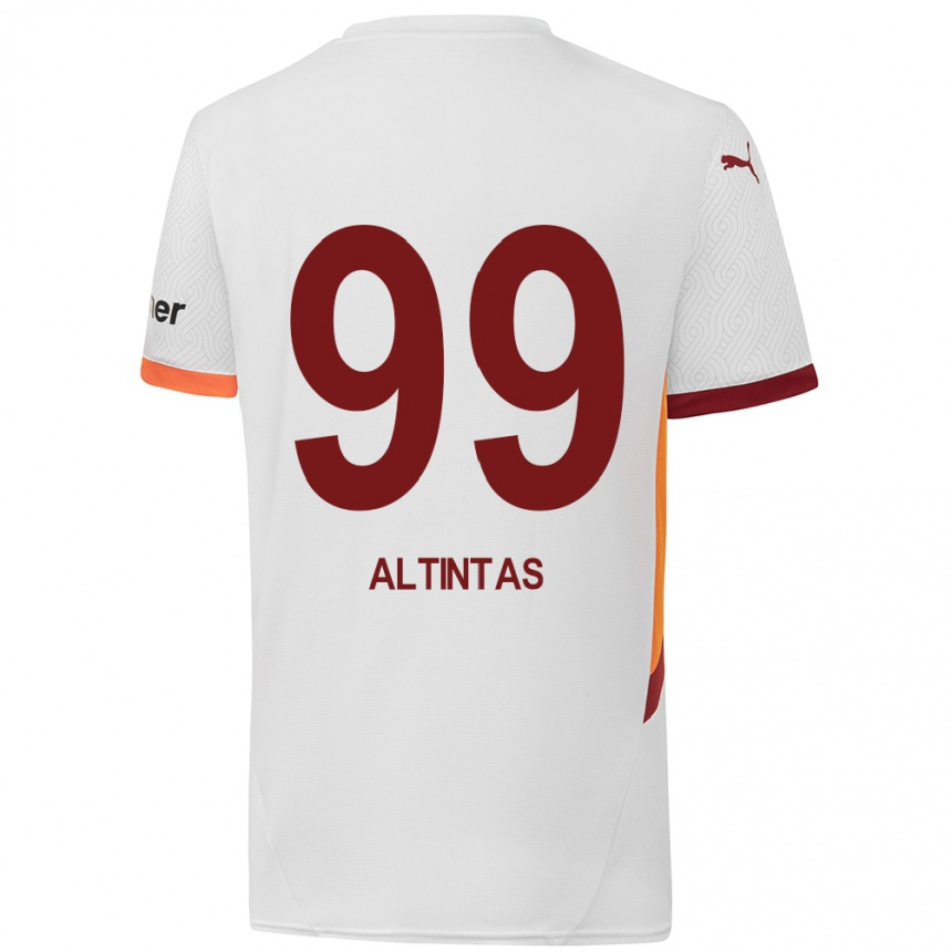 Men Football Benan Altıntaş #99 White Yellow Red Away Jersey 2024/25 T-Shirt Uk