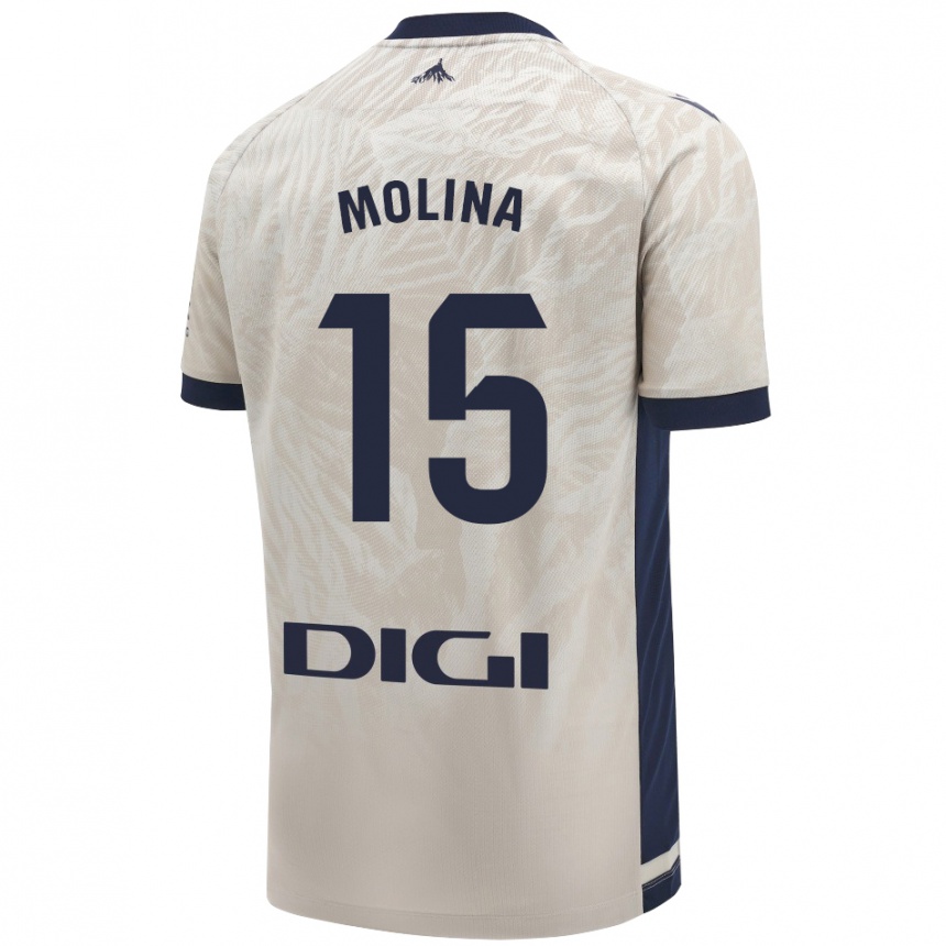 Men Football Guillem Molina #15 Light Gray Away Jersey 2024/25 T-Shirt Uk