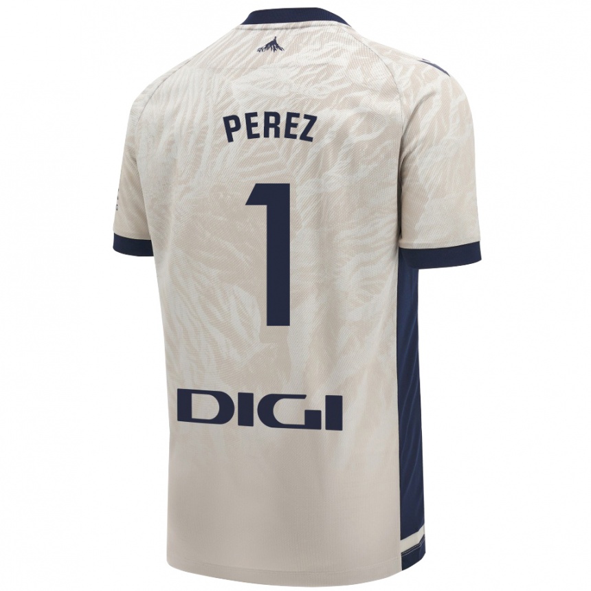 Men Football Silvia Pérez Fernández De Romarategui #1 Light Gray Away Jersey 2024/25 T-Shirt Uk