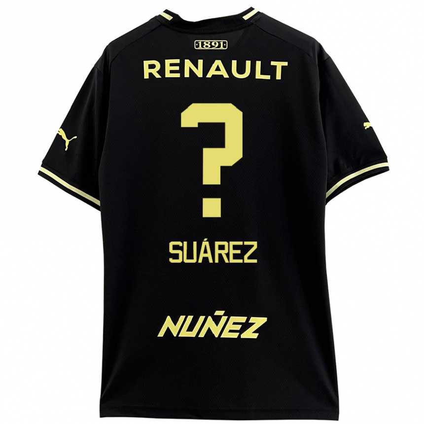 Men Football Franco Suárez #0 Black Yellow Away Jersey 2024/25 T-Shirt Uk