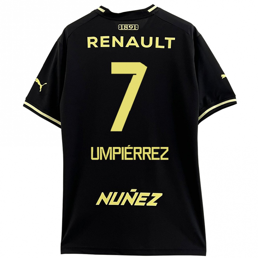 Men Football Leandro Umpiérrez #7 Black Yellow Away Jersey 2024/25 T-Shirt Uk