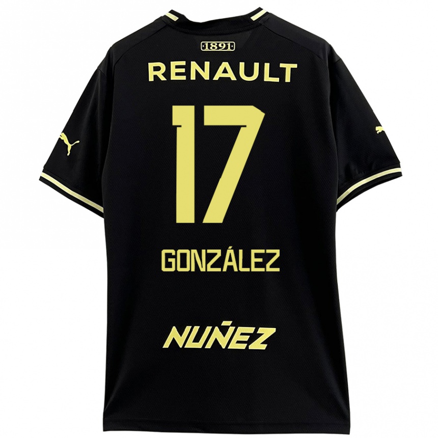 Men Football Luciano González #17 Black Yellow Away Jersey 2024/25 T-Shirt Uk