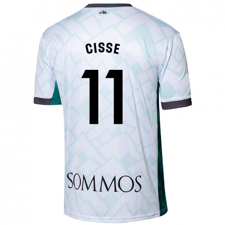 Men Football Bakary Cissé #11 White Green Away Jersey 2024/25 T-Shirt Uk