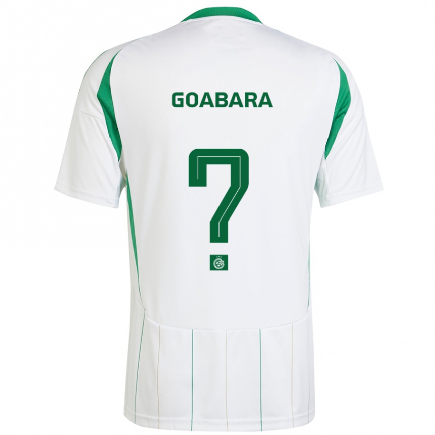 Men Football Ibrahim Goabara #0 White Green Away Jersey 2024/25 T-Shirt Uk