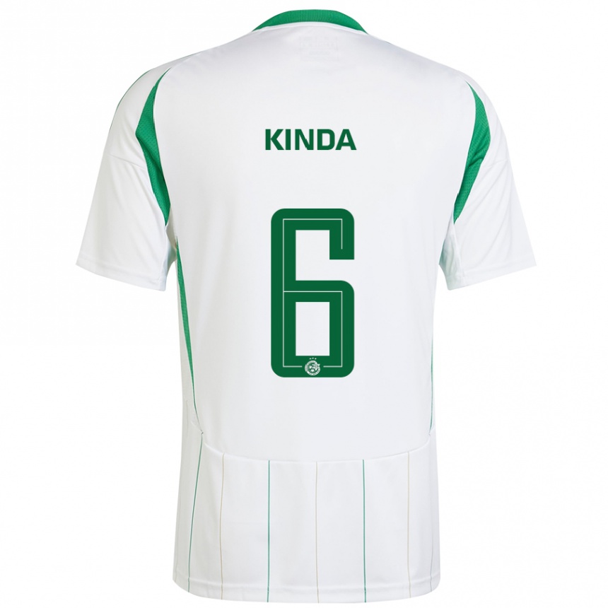 Men Football Gadi Kinda #6 White Green Away Jersey 2024/25 T-Shirt Uk