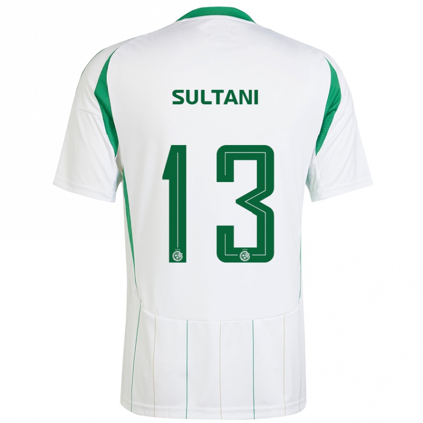 Men Football Tomás Sultani #13 White Green Away Jersey 2024/25 T-Shirt Uk