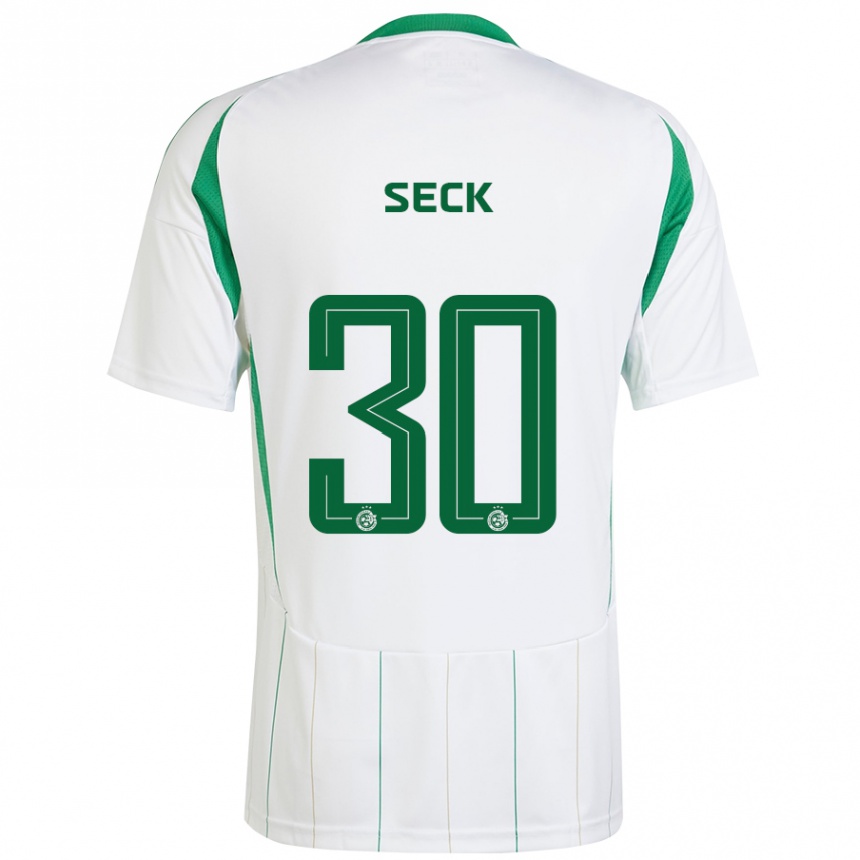 Men Football Abdoulaye Seck #30 White Green Away Jersey 2024/25 T-Shirt Uk