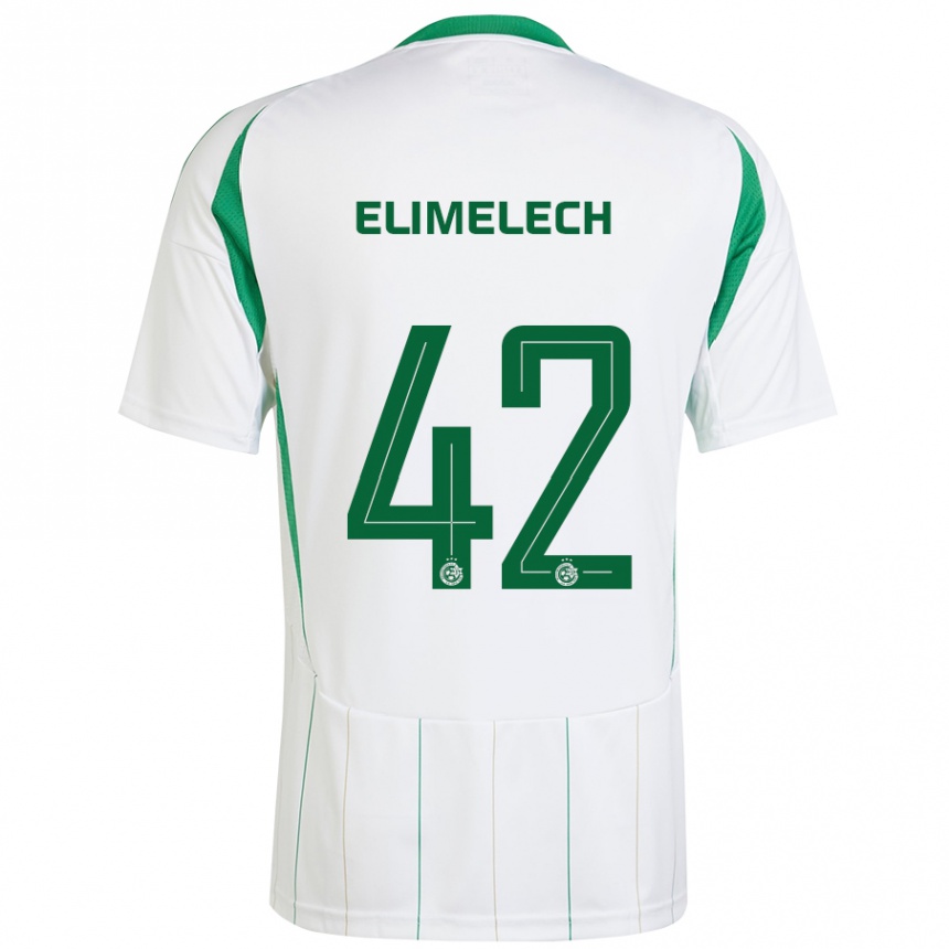 Men Football Roey Elimelech #42 White Green Away Jersey 2024/25 T-Shirt Uk