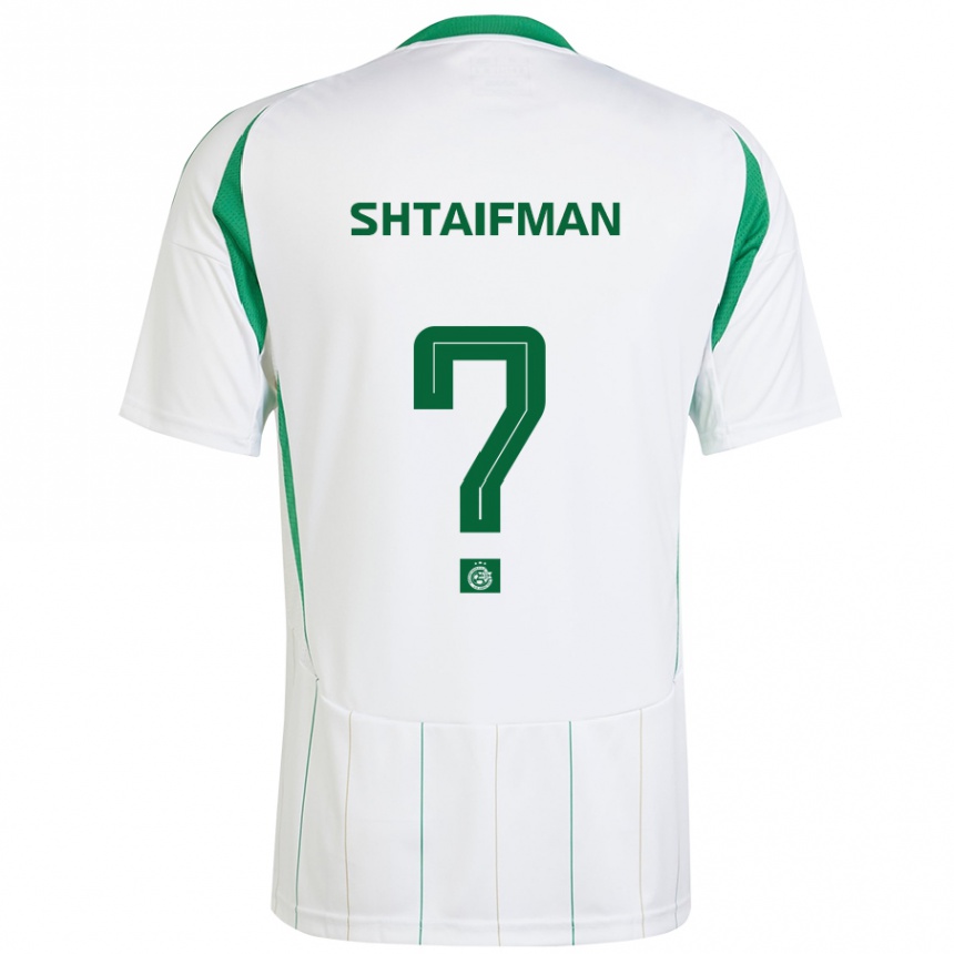 Men Football Noam Shtaifman #0 White Green Away Jersey 2024/25 T-Shirt Uk