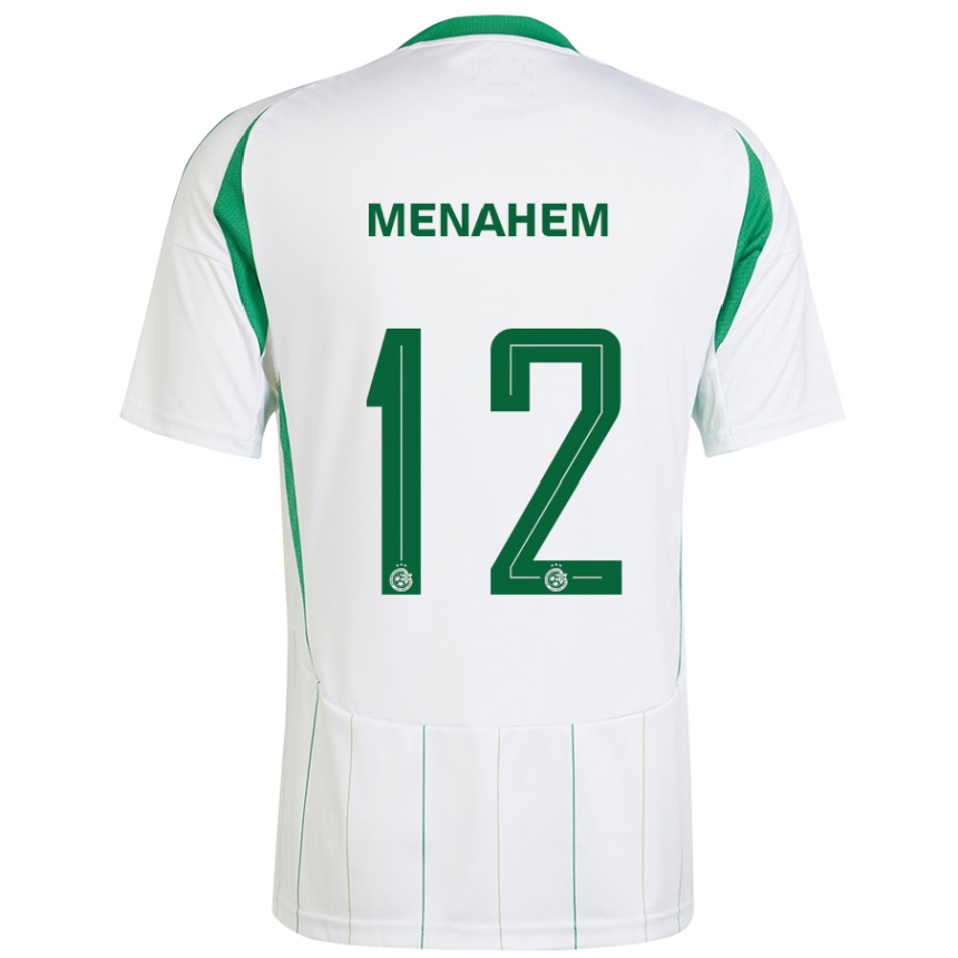 Men Football Sun Menahem #12 White Green Away Jersey 2024/25 T-Shirt Uk