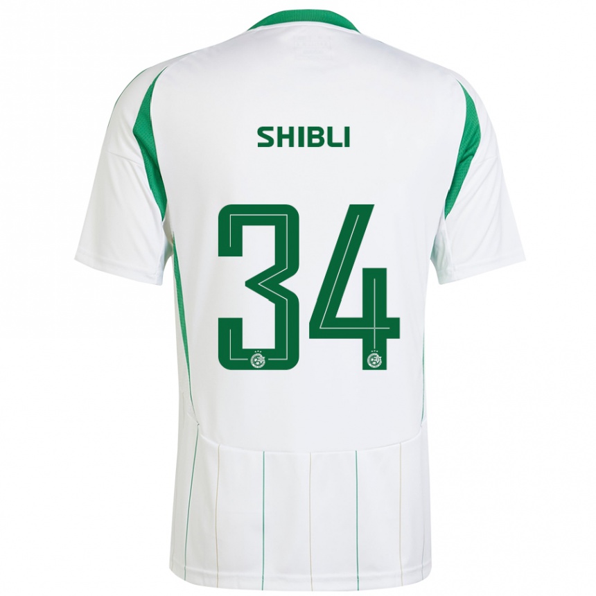 Men Football Hamza Shibli #34 White Green Away Jersey 2024/25 T-Shirt Uk