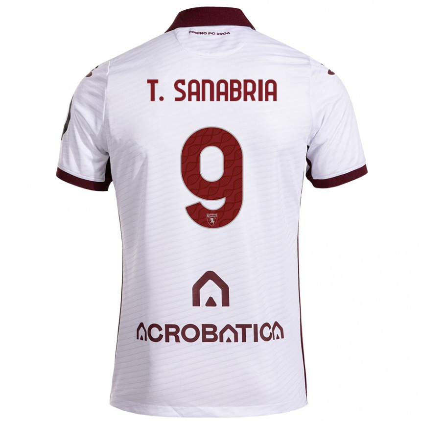 Men Football Antonio Sanabria #9 White Maroon Away Jersey 2024/25 T-Shirt Uk