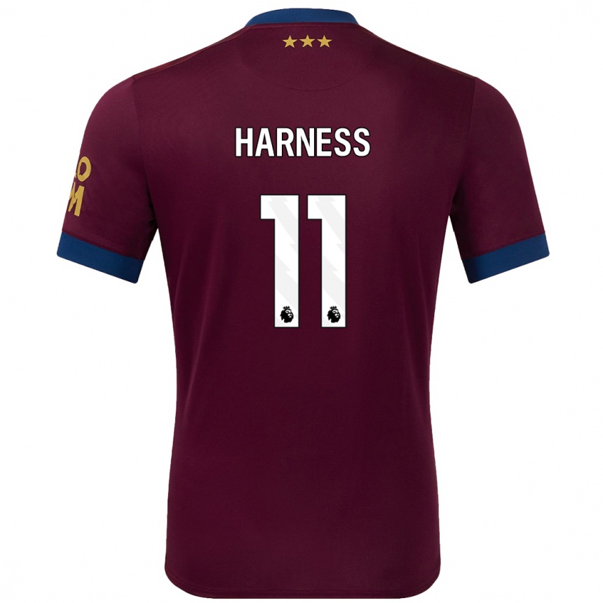 Men Football Marcus Harness #11 Brown Away Jersey 2024/25 T-Shirt Uk