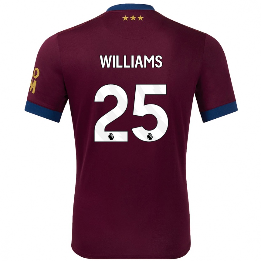 Men Football Erin Williams #25 Brown Away Jersey 2024/25 T-Shirt Uk