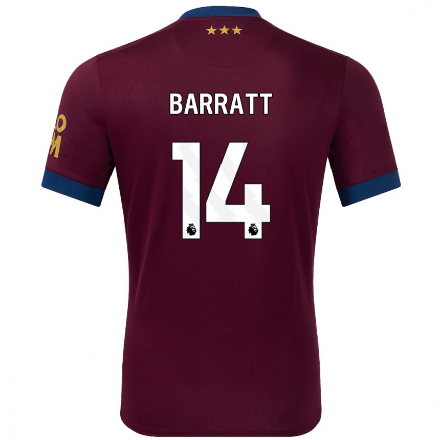 Men Football Zoe Barratt #14 Brown Away Jersey 2024/25 T-Shirt Uk