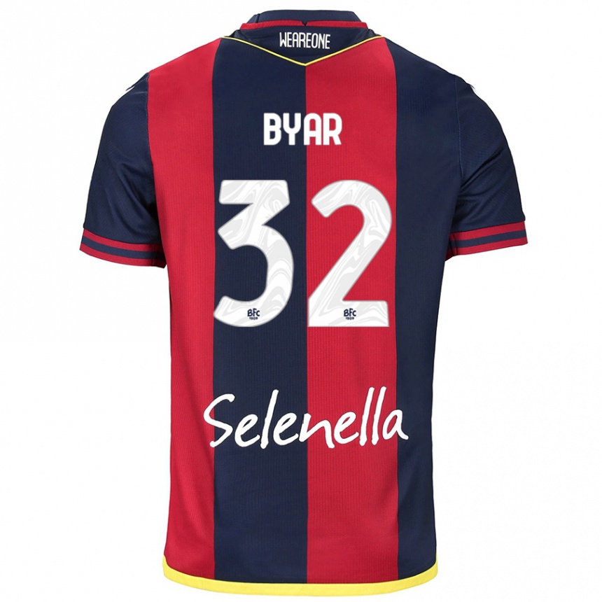 Women Football Naïm Byar #32 Red Royal Blue Home Jersey 2024/25 T-Shirt Uk