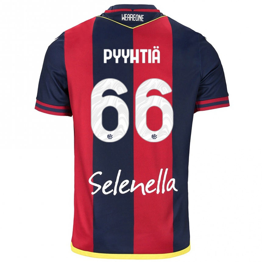 Women Football Niklas Pyyhtiä #66 Red Royal Blue Home Jersey 2024/25 T-Shirt Uk