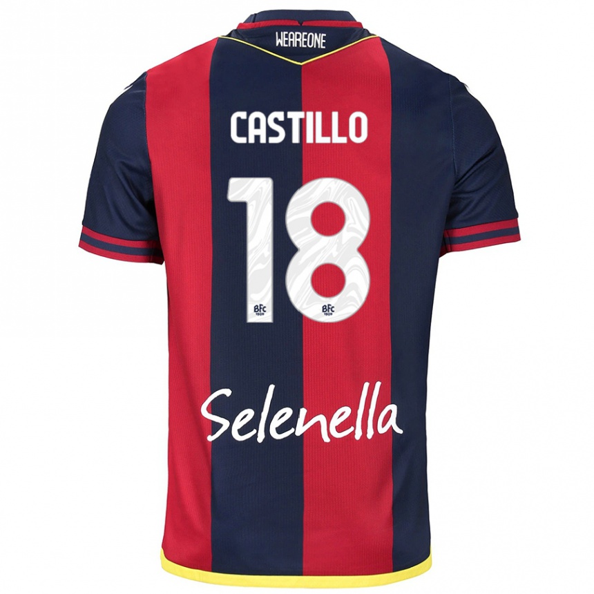 Women Football Tomas Castillo #18 Red Royal Blue Home Jersey 2024/25 T-Shirt Uk