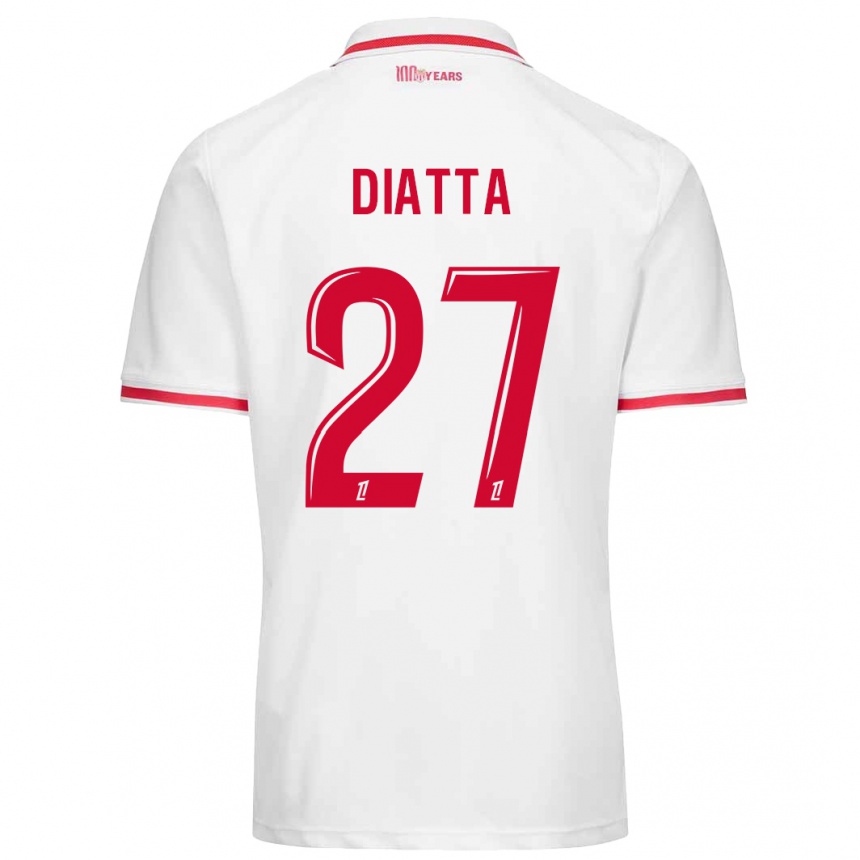 Women Football Krépin Diatta #27 White Red Home Jersey 2024/25 T-Shirt Uk