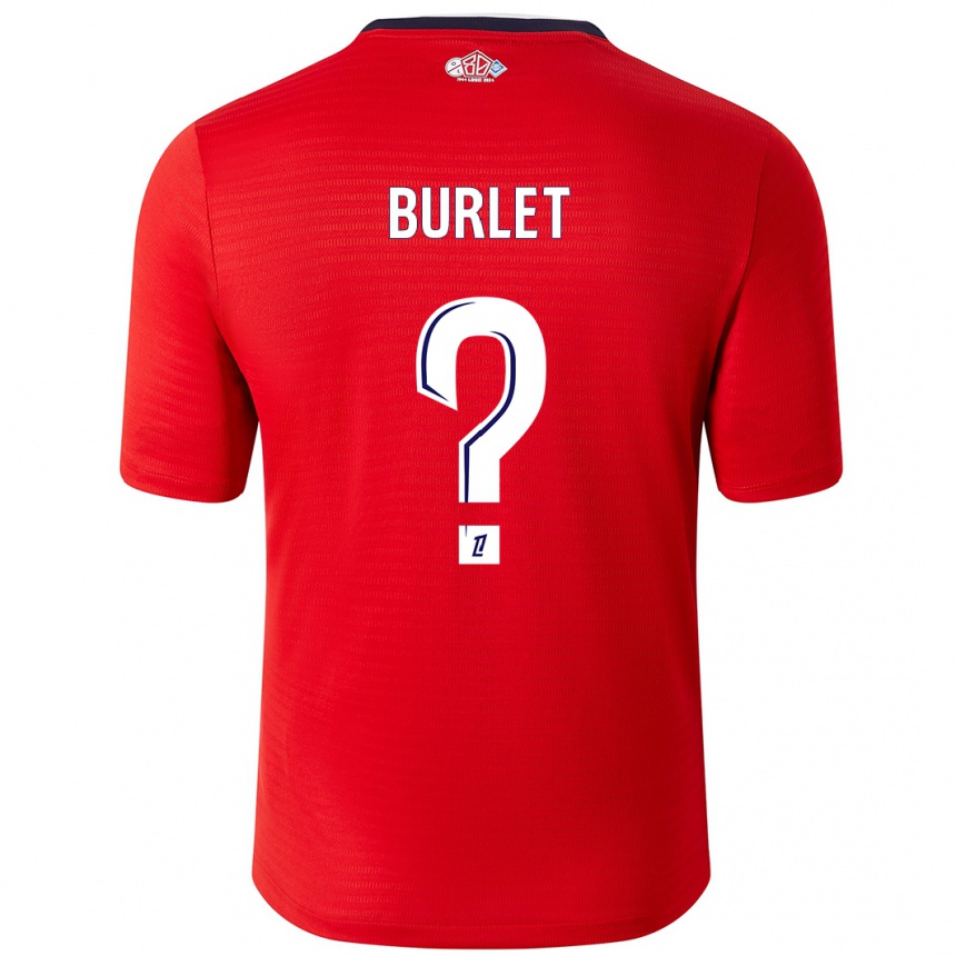 Women Football Vincent Burlet #0 Red White Home Jersey 2024/25 T-Shirt Uk