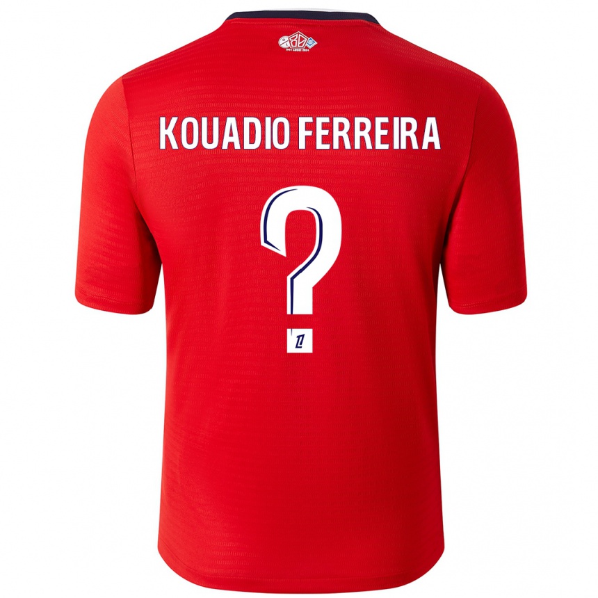 Women Football Wilfrid Kouadio Ferreira #0 Red White Home Jersey 2024/25 T-Shirt Uk