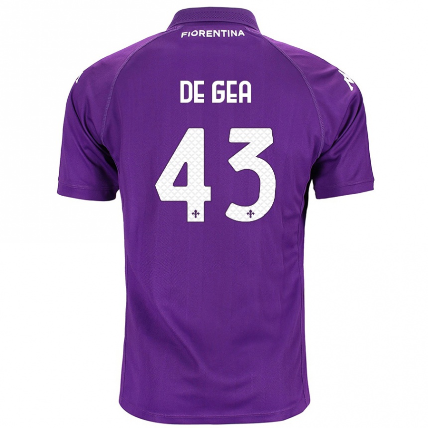 Women Football David De Gea #43 Purple Home Jersey 2024/25 T-Shirt Uk