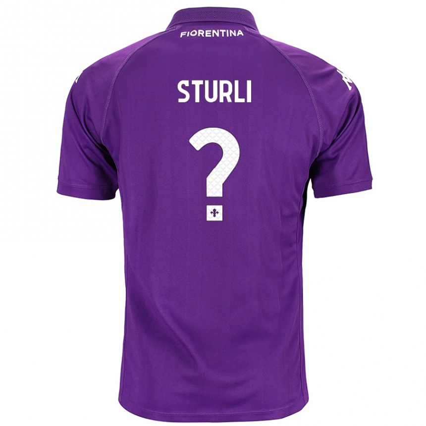 Women Football Edoardo Sturli #0 Purple Home Jersey 2024/25 T-Shirt Uk