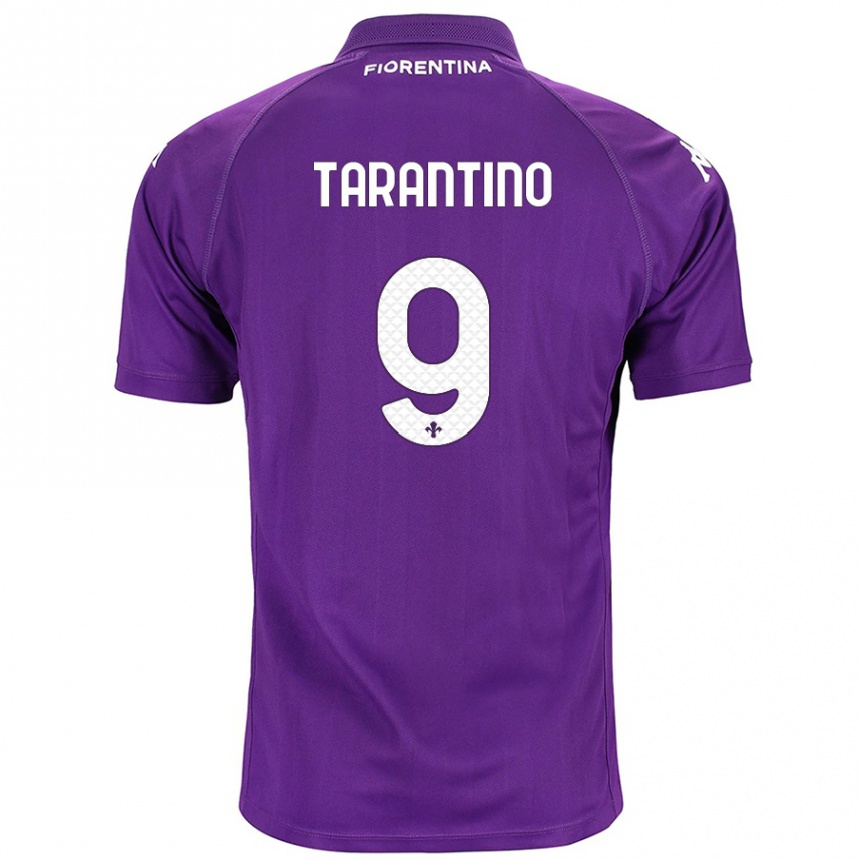 Women Football Jacopo Tarantino #9 Purple Home Jersey 2024/25 T-Shirt Uk