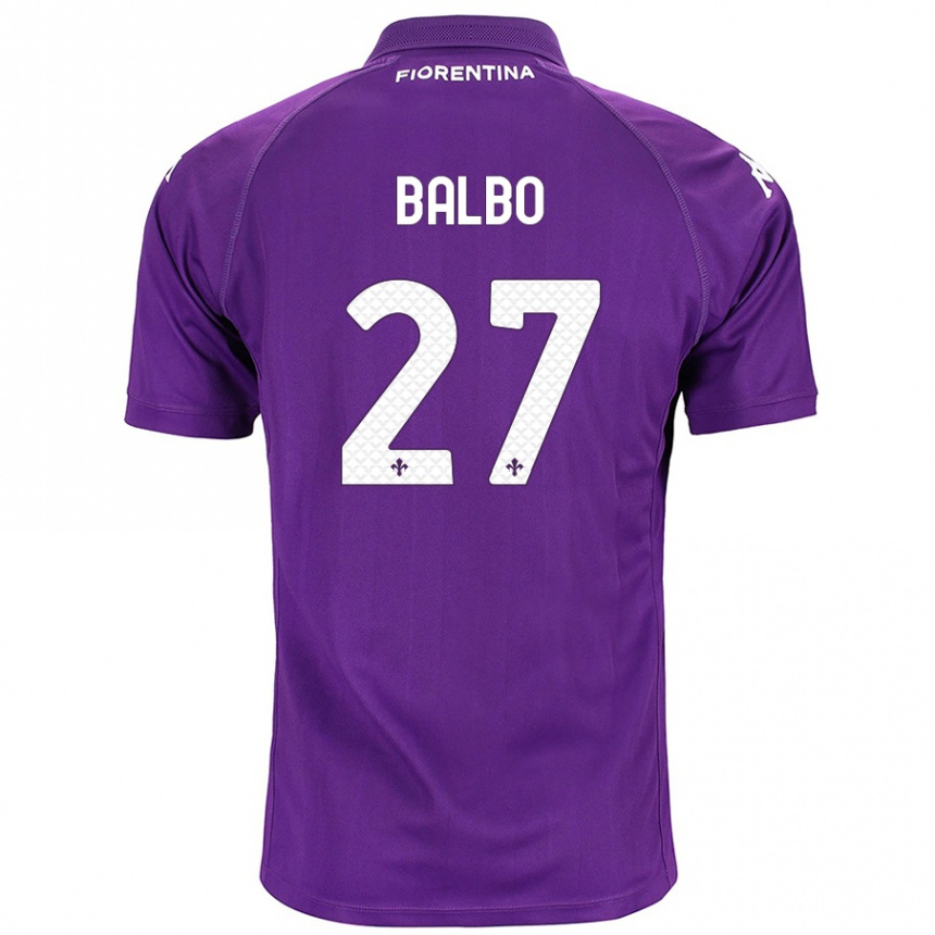 Women Football Luis Balbo #27 Purple Home Jersey 2024/25 T-Shirt Uk