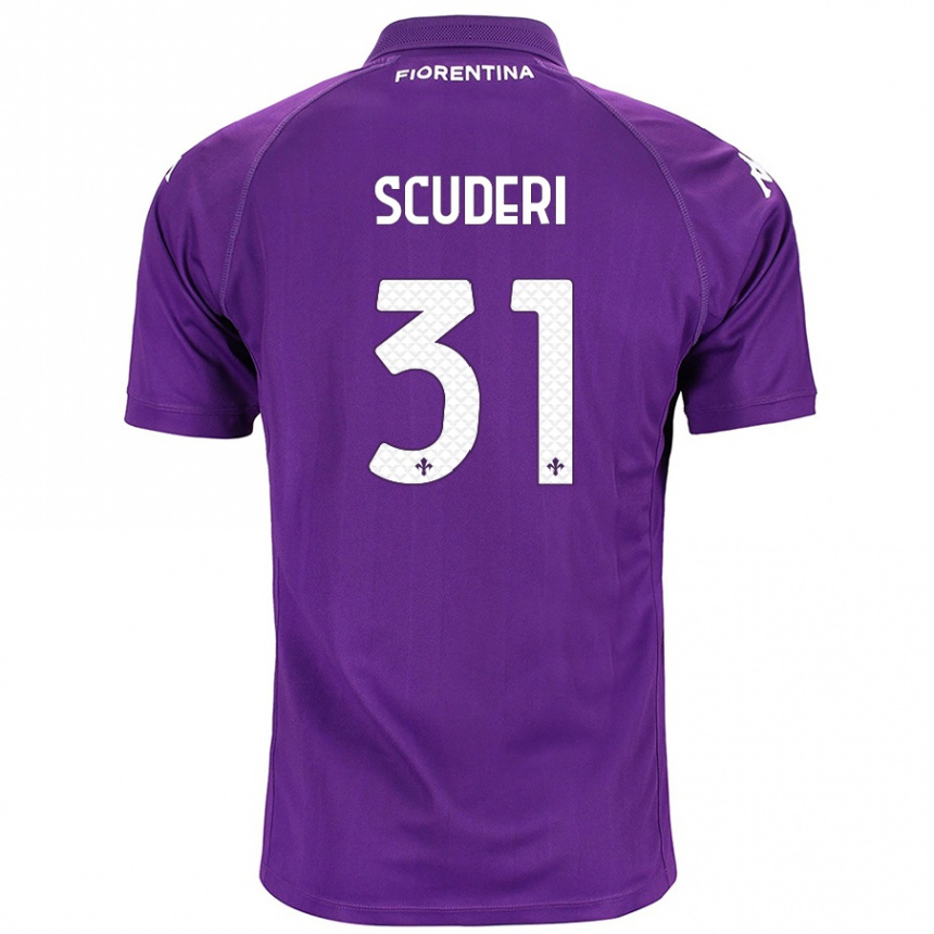 Women Football Giulio Scuderi #31 Purple Home Jersey 2024/25 T-Shirt Uk