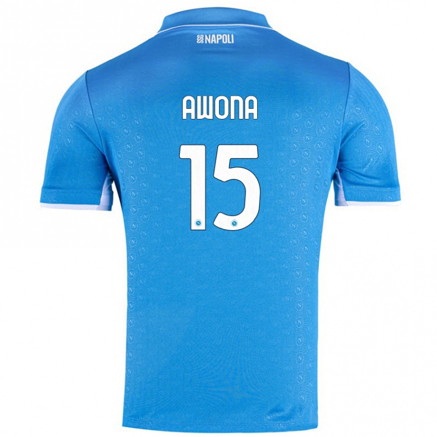 Women Football Aurelle Awona #15 Sky Blue Home Jersey 2024/25 T-Shirt Uk